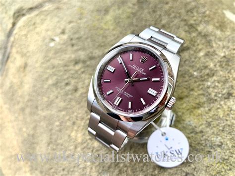 rolex oyster perpetual red grape 36mm